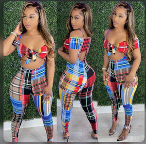 “Plaid Player” 2-piece Set