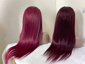 “Burgundy” Colored Wig