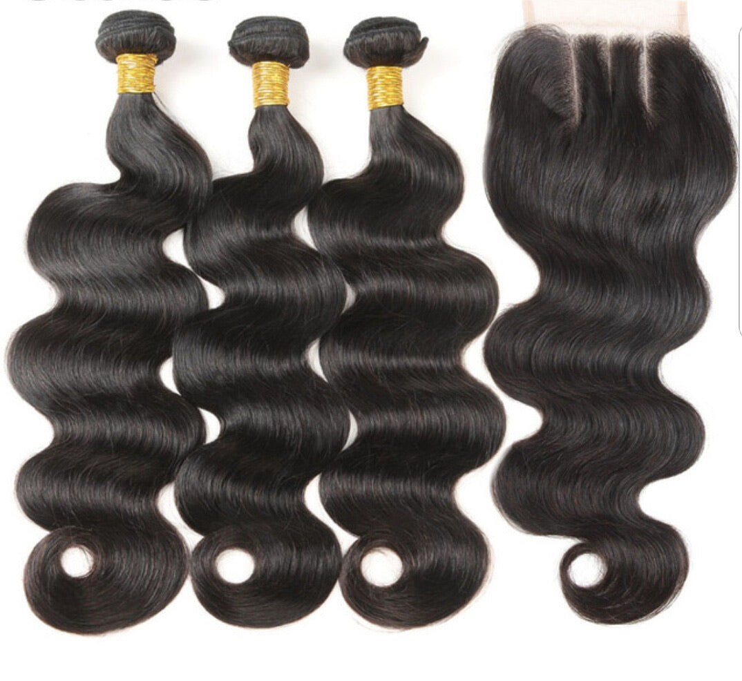 Straight and Body Wave Texture Bundle and HD Closure Deals